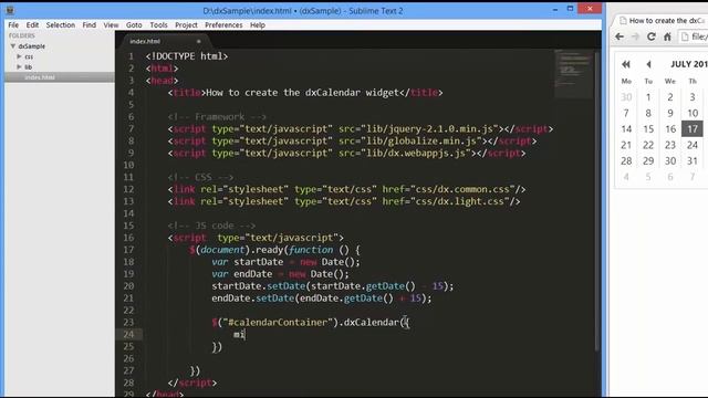 DevExpress DevExtreme: HTML5 Calendar смотреть онлайн