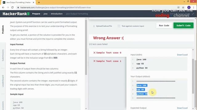 HackerRank - Java #5 - Java Output Formatting смотреть онлайн
