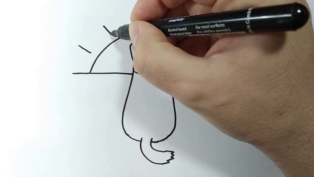 Простые рисунки, Рисуем собаку очень легко ! смотреть онлайн