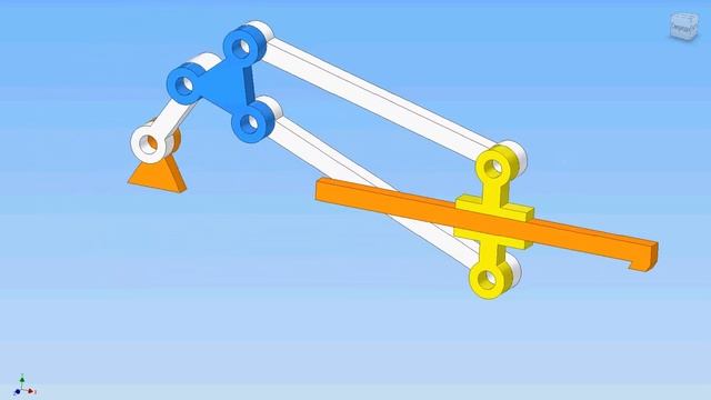 Рычажный механизм 4 класса с одной поступательной кинематической парой смотреть онлайн