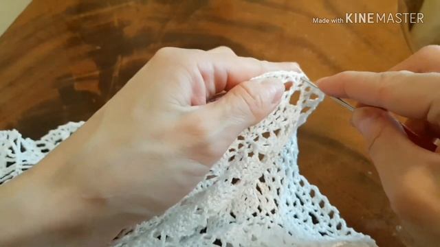 Узор "цветы" вяжем крючком. Продолжаем и заканчиваем вязать подол платья. смотреть онлайн