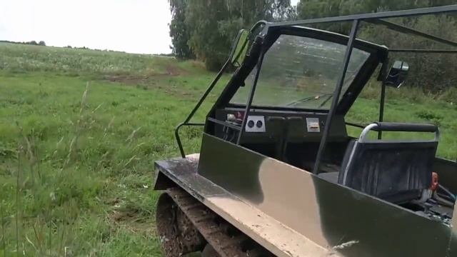 Гусеничный вездеход бродяга. Тест-драйв. Встреча с лосем смотреть онлайн