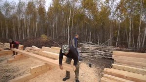 Сборка дома из профилированного бруса. Построй Себе Дом.