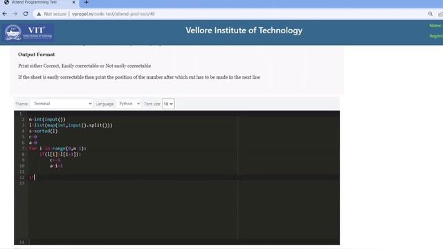 Correctness of printed sheets | Vpropel question of the day | VIT Chennai | Python | смотреть онлайн