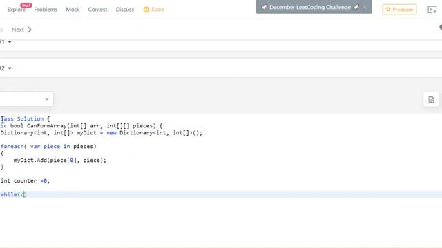 LeetCode-1640 | Check Array Formation Through Concatenation | Arrays | HashMap | C# смотреть онлайн