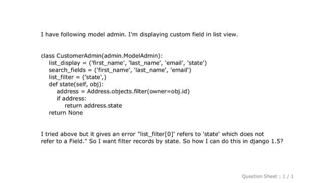 Django : list filter by custom list display field in django admin смотреть онлайн