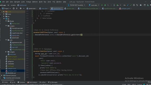 Asynchronously Save User Data Locally Offline And Online On Firestore After FireBase Authentication смотреть онлайн