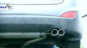 NeX® _Hyundai ix35. Глушитель ЭКСКЛЮЗИВ! - раздвоенный основной с 4 нерж.насадками 76 мм.