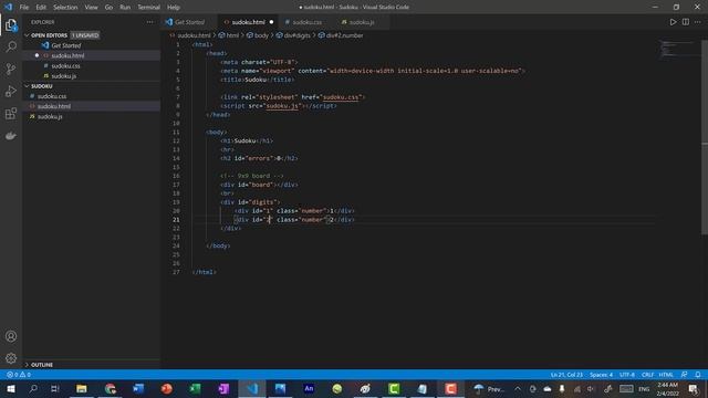 How to Build Sudoku JavaScript Tutorial смотреть онлайн
