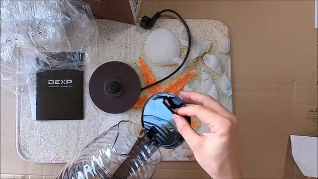 Электрочайник Dexp KG-1700 Wave | Прозрачная колба из термостойкого стекла | Распаковка Отзыв Обзор смотреть онлайн