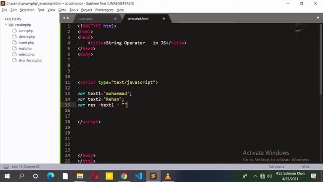 String Concatenation in js || JavaScript String Operators || смотреть онлайн