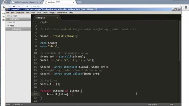 Menghitung Huruf Vocal dengan PHP смотреть онлайн