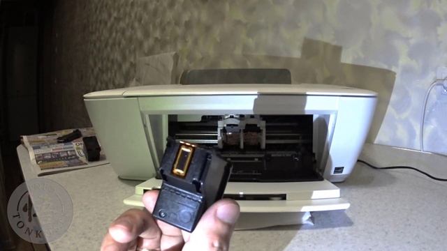 Как достать картриджи из принтера HP DeskJet 1510