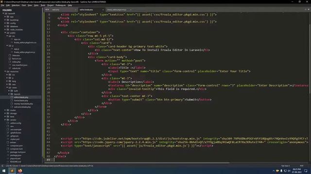 How to Install Froala Editor in Laravel App | Documentation | Wysiwyg Editor | Froala Editor Exampl смотреть онлайн