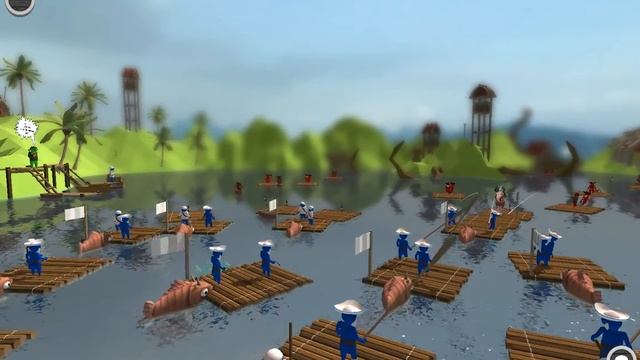 Stupid raft battle simulator. Месть красным пиратам. смотреть онлайн