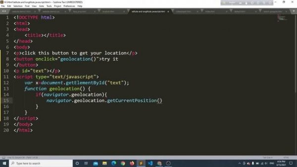 Find your location with javascript  ||  Geolocation api