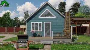 Баня с антресолью / Проект Ева