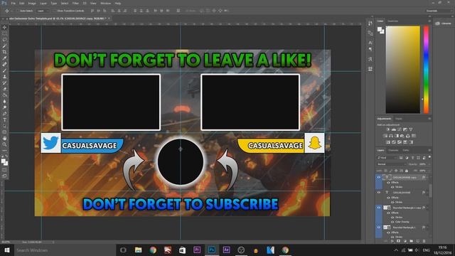 Endscreen Template [Photoshop] смотреть онлайн