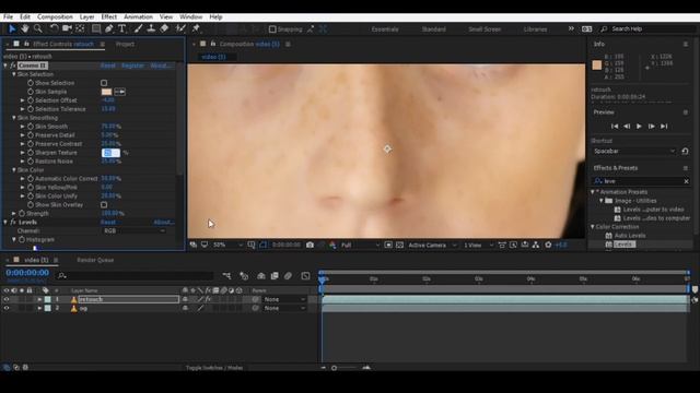 Face Retouching Red Giant Magic Bullet Cosmo II After Effects Tutorial смотреть онлайн