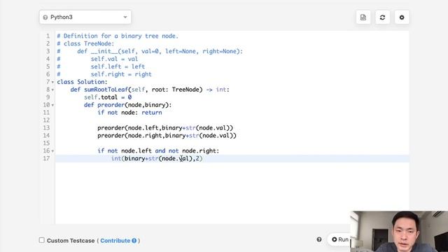 Leetcode - Sum of Root To Leaf Binary Numbers (Python) смотреть онлайн