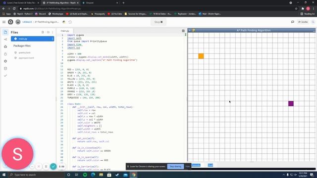 A* Pathfinding Visualization смотреть онлайн