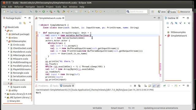 Writing a Chat Program 1 (using Scala) смотреть онлайн