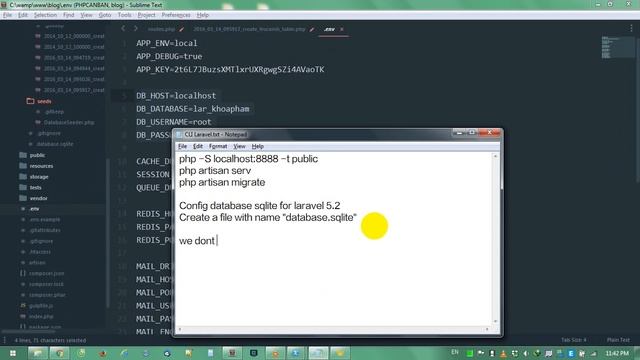 Config Sqlite for Laravel 5.2 смотреть онлайн