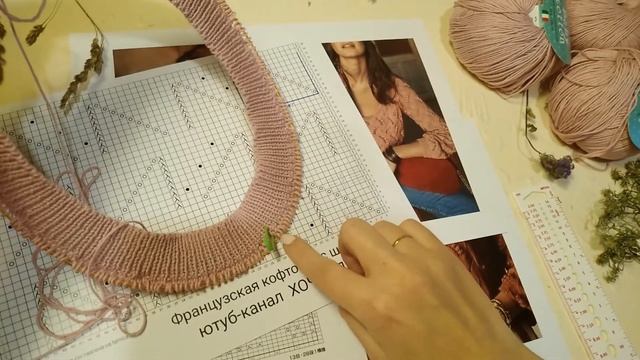 Как посчитать петли в рапорте и вязать узор по кругу. 4 серия ФРАНЦУЗСКОГО СЕРИАЛА С ШИШЕЧКАМИ. смотреть онлайн