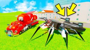 ОГРОМНЫЙ ПАУК ЧЕРНАЯ ВДОВА ПРОТИВ ЛЕГО МАШИН! САМЫЕ УГАРНЫЕ ЛЕГО ПОГОНИ В БРИК РИГС (Brick Rigs)