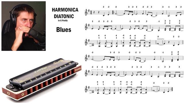 Blues│Harmonica Diatonic│Tab смотреть онлайн