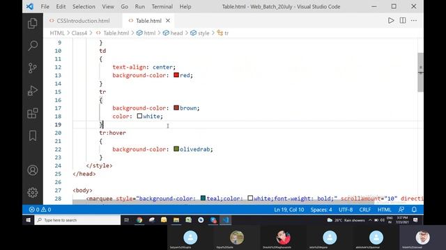 Table Tag basic in html css смотреть онлайн