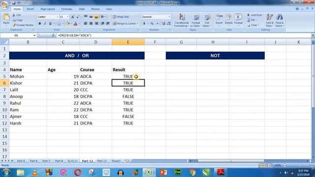 Ms Excel 2007 Tutorial Part 12 смотреть онлайн