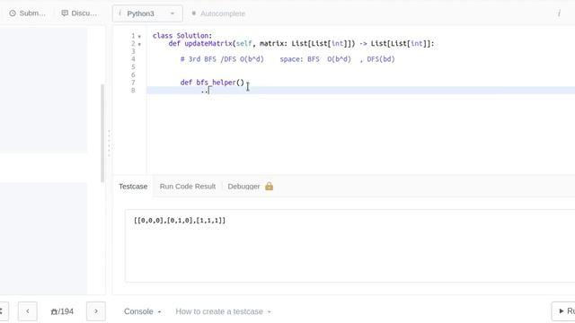 Leetcode--542 01 matrix (BFS, DP) смотреть онлайн