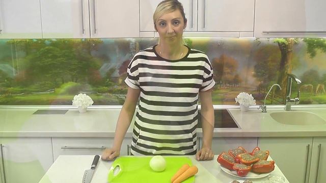 Фаршированный перец . " Лодочки " с фаршем в сметанном соусе - тают во рту / Stuffed pepper. Eng su смотреть онлайн