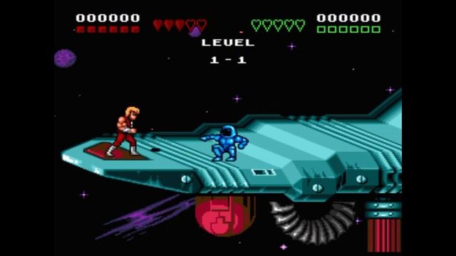 Sega Mega Drive 2 (Smd) 16-bit Battle Toads and Double Dragon Level 1