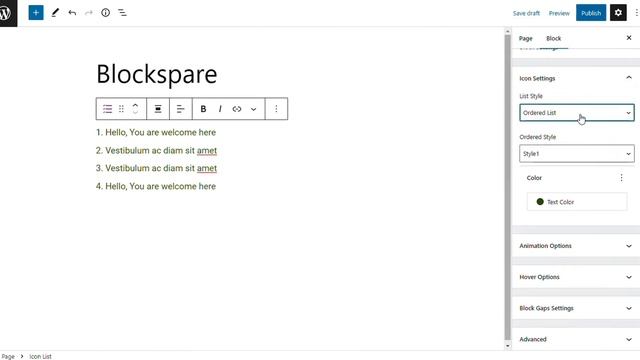 How to insert and design Icon with List Block in WordPress Gutenberg Editor? смотреть онлайн