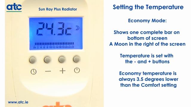 ATC Sun Ray Plus Radiator: Setting the Temperature & Operation Modes смотреть онлайн