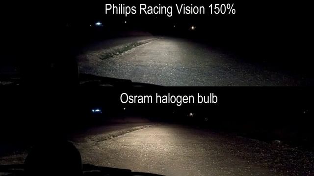 Comparison of Philips Racing Vision 150% & Osram Halogen Bulbs смотреть онлайн