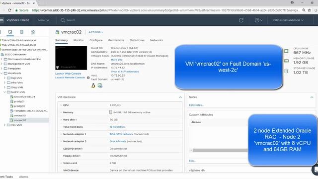 Extended Oracle RAC on Stretched Clusters for VMware Cloud on AWS смотреть онлайн