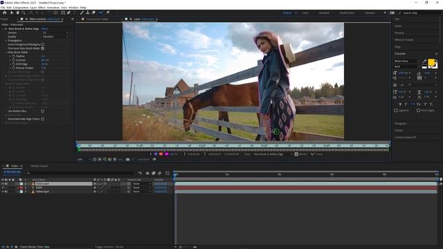 Roto Brush in After Effects смотреть онлайн
