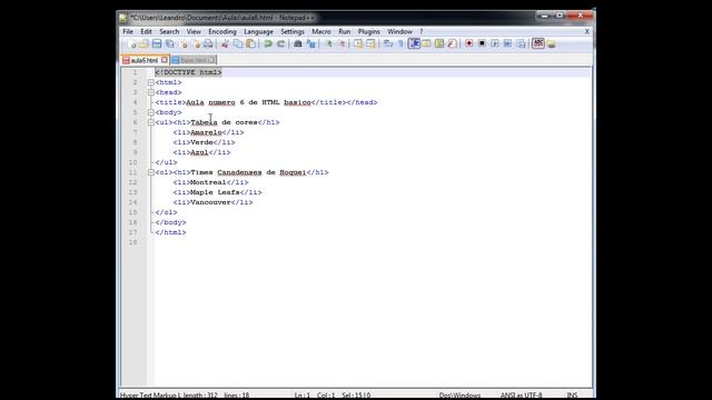 Aula 7 - Utlizar acentuação em HTML смотреть онлайн