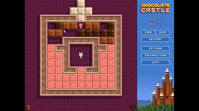 Sticky Sliding Blocks - Let's Try Chocolate Castle смотреть онлайн