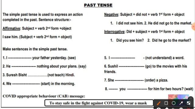 8th class 8 English worksheet 22 Monday 4 October 2021 Doe Delhi simple past tense verbs 4/10/21 смотреть онлайн