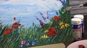 Объёмная живопись мастихином. Пейзаж для начинающих.