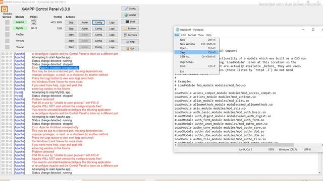 Error: Solution Apache shutdown unexpectedly, XAMPP Error Solution 100% गारंटी смотреть онлайн