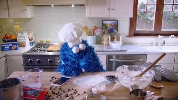 Cookie Monster Siri Commercial
