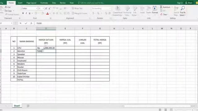 Tutorial Microsoft Excel (membuat tabel, rumus, dll) смотреть онлайн