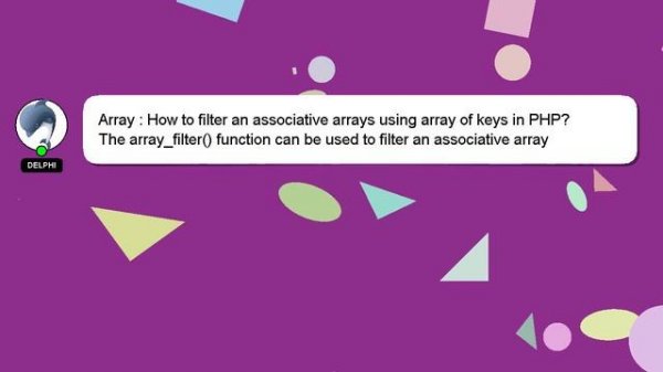 Array : How to filter an associative arrays using array of keys in PHP?