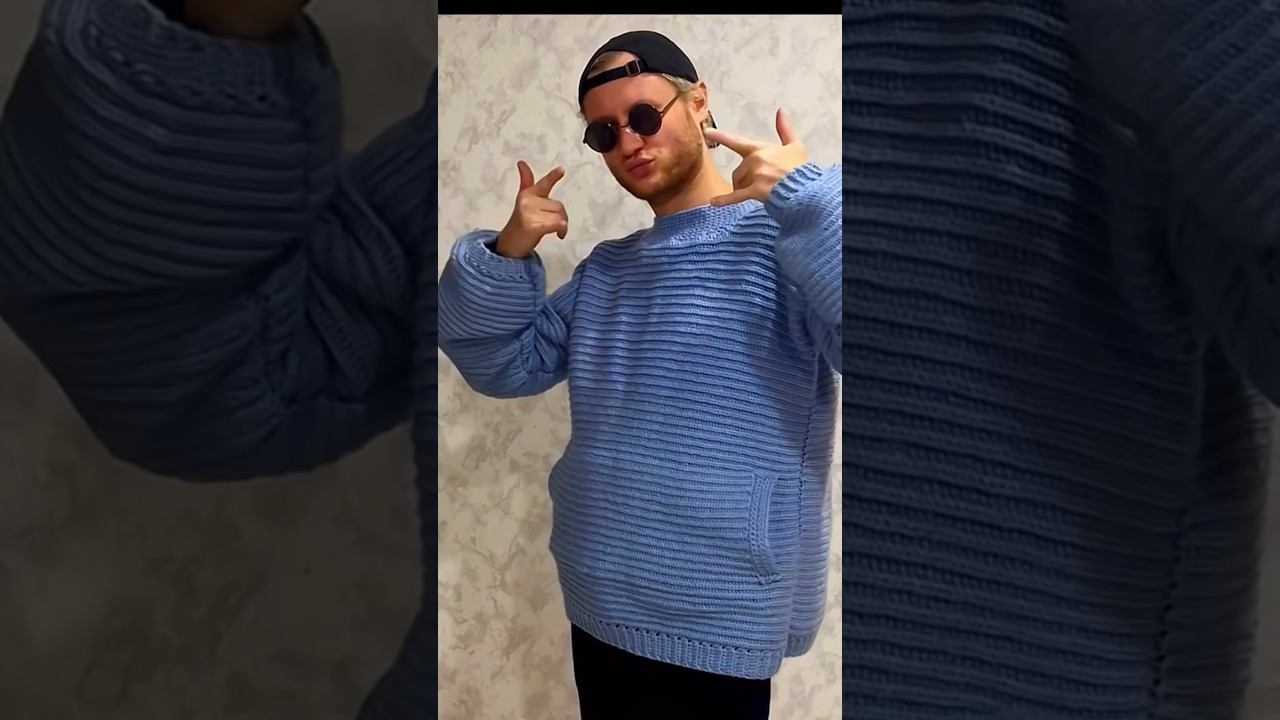 Мой первый собственноручно связанный свитер #свитеркрючком #вязаниекрючком #crochet #knitting смотреть онлайн