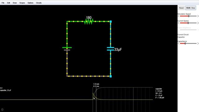 RC Circuit- RC Circuit Analysis- Capacitor Circuit- Charging and Discharging of Capacitor- Falstad смотреть онлайн